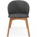 Ver mais imagens de Kit 05 Cadeiras de Jantar e Estar Living Estofada Mia L02 Linho Cinza Escuro - Lyam Decor