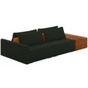 Ver imagem 1 de Sofá Ilha Modular para Sala 232cm com Puff Dublin K01 Veludo Verde Sintético Caramelo - Lyam Decor