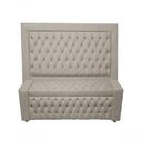 Ver imagem 1 de Kit Cabeceira de Cama Box e Calçadeira Baú Retro Capitonê Botão Encapados Casal 140 Cm Suede
