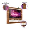 Painel Para TV Smart até 60 Polegadas c/ Prateleira 2 Portas Arezzo Zanzini Nature / Off White - 4