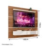 Painel Para TV Smart até 60 Polegadas c/ Prateleira 2 Portas Arezzo Zanzini Nature / Off White - 3