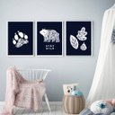Ver imagem 2 de Kit 3 Quadros Urso Escandinavo Stay Wild 24x18cm - com vidro:Madeira preta