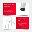 Ver imagem 2 de Conjunto de Mesa Tubular 70x70cm com Tampo em Granito Topázio com 4 Cadeiras Analy 048