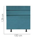 Ver imagem 2 de Cabeceira Estofada Argentina 100cm Solteiro para Cama Box Quarto Suede Azul Turquesa - Gat Magazine
