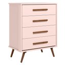 Ver imagem 4 de Guarda Roupa 3830 e Cômoda 4335 Infantil Q Encanto Retrô Rosa Acetinado - Qmovi