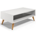 Ver imagem 1 de Mesa de Centro para Sala de Estar Pés Palito Cannes L03 Branco
