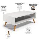 Ver imagem 4 de Mesa de Centro para Sala de Estar Pés Palito Cannes L03 Branco