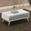 Ver imagem 3 de Mesa de Centro para Sala de Estar Pés Palito Cannes L03 Branco