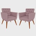 Ver imagem 1 de Kit 2 Poltronas Nina com Capitone - Rosê