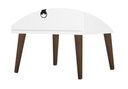 Ver imagem 6 de Mesa de Cabeceira Madri Retrô com Pés Palito 3 Gavetas Branco Cacau