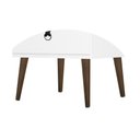 Ver imagem 6 de Mesa de Cabeceira Madri Retrô com Pés Palito 3 Gavetas Branco Cacau