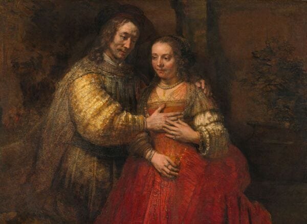 A Noiva Judia - Rembrandt - Tela 60x82 Para Quadro - 1