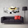 Quadro Luffy One Piece Mosaico 5 Peças Para Quarto 125x60 - 3