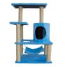 Casa para Gatos Modelo Torre com Rede Azul - 3