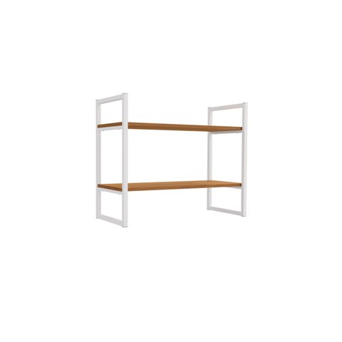 Estante Nicho Industrial para Livros Li008 Kappesberg Canela/branco