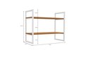 Ver imagem 2 de Estante Nicho Industrial para Livros Li008 Kappesberg Canela/branco