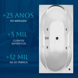 Banheira Retangular Hierro Sigma com Hidro em Acrílico - 5