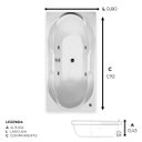 Ver imagem 2 de Banheira Retangular Hierro Sigma com Hidro em Acrílico
