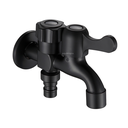 Ver imagem 1 de Torneira para Tanque Maquina Uso Geral 2 Saídas Preto Fosco Black Matte com Bico para Mangueira Meta