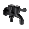 Torneira para Tanque Maquina Uso Geral 2 Saídas Preto Fosco Black Matte com Bico para Mangueira Meta - 1