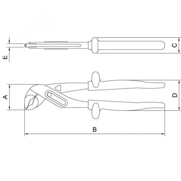 Alicate Bomba D'Água Isolado Iec 10" Tramontina Pro - 2