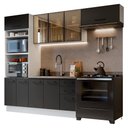 Ver imagem 2 de Armário de Cozinha Completa 270 cm Branco/Preto Agata Madesa 12