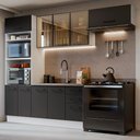 Ver imagem 1 de Armário de Cozinha Completa 270 cm Branco/Preto Agata Madesa 12