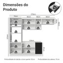 Ver imagem 3 de Armário de Cozinha Completa 270 cm Branco/Preto Agata Madesa 12