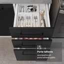 Ver imagem 7 de Armário de Cozinha Completa 270 cm Branco/Preto Agata Madesa 12