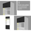 Ver mais imagens de Armário de Cozinha Completa 270 cm Branco/Preto Agata Madesa 12