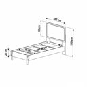 Ver imagem 2 de Kit Cama Solteiro com Mesa Cabeceira Palhinha Oslo Hanover 27058