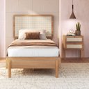 Ver imagem 4 de Kit Cama Solteiro com Mesa Cabeceira Palhinha Oslo Hanover 27058