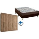 Ver imagem 1 de Cama Box Casal + Colchão D45 Ortobom + Guarda Roupa Master Vip 8.4 Atacama