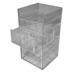 Gaveteiro Acrílico Organizador Maquiagem Compacto 4 Gavetas Centauri Acrílicos GAV-4-CPT - 7