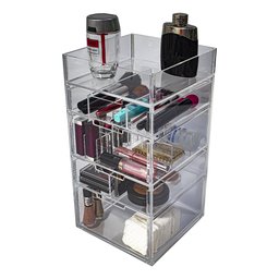 Gaveteiro Acrílico Organizador Maquiagem Compacto 4 Gavetas Centauri Acrílicos GAV-4-CPT - 3