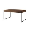 Ver imagem 5 de Mesa Jantar Industrial Retangular Amêndoa 137X90Cm Base Ferro Preto C/4 Cadeiras Pretas Amendoa