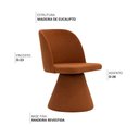 Ver imagem 3 de Kit 02 Cadeiras de Jantar Liz Base Fixa Linho Terracota - Nexta Casa