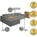 Ver imagem 3 de Sofá Modular Luma Bouclê para Sala Moderna - Balaqui Decor Cor:cinza Claro