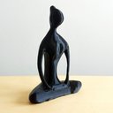 Ver imagem 3 de Escultura Yoga Zen Budista Meditação - 15 Cm Altura - Toque 3D:Preto