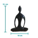 Ver imagem 5 de Escultura Yoga Zen Budista Meditação - 15 Cm Altura - Toque 3D:Preto