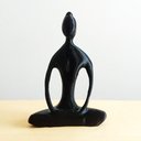 Ver imagem 2 de Escultura Yoga Zen Budista Meditação - 15 Cm Altura - Toque 3D:Preto