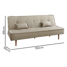 Sofá Cama Silver 3 Lugares Reclinável Suede 192 Cm Speciale Home - 3