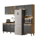 Ver imagem 1 de Armario de Cozinha com Balcão Fit com 11 Portas e 1 Gaveta Freijo-chumbo Freijo-chumbo