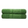 Kit 2 Toalhas de Banho Gigante Banhão Algodão Alta Absorção - Verde - 1