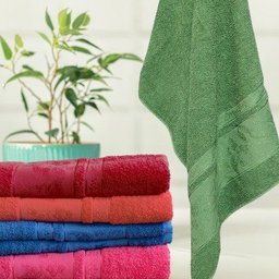 Kit 2 Toalhas de Banho Gigante Banhão Algodão Alta Absorção - Verde - 6