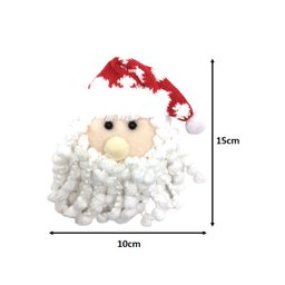 Jogo Carinha Papai Noel Pelúcia Premium 15cm 4 Unidades - Master Christmas - 2