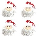 Ver imagem 1 de Jogo Carinha Papai Noel Pelúcia Premium 15cm 4 Unidades - Master Christmas