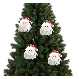 Jogo Carinha Papai Noel Pelúcia Premium 15cm 4 Unidades - Master Christmas - 3