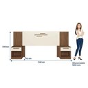 Ver imagem 2 de Guarda Roupa Casal Master New 8 Portas de Bater 4 Gavetas MDP com Cabeceira Loanda Jatobá Areia