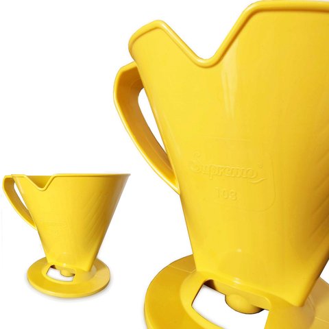 Coador Porta Filtro 103 Amarelo Supremo Café Cozinha